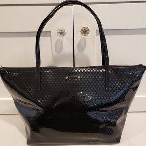 Kate Spade Black Vinyl Tote Bag